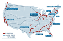 アメリカの高速鉄道計画図(アメリカ運輸省発表資料(2009年7月16日発表)より作成)