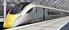 日立製作所の英国・運輸省向け高速鉄道車両CG