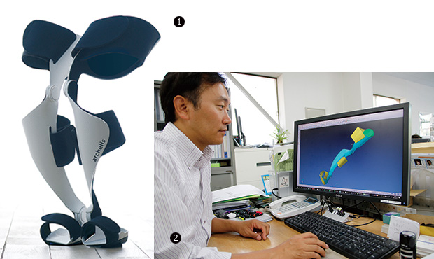 画像：医工連携で医療現場向けウェアラブルチェアを開発