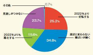 画像：「現状以上」の予想が半数超え ― 「収益性改善」と「人手不足」が課題