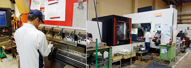画像：レーザ加工専用機カバー製作の内製化設備として導入