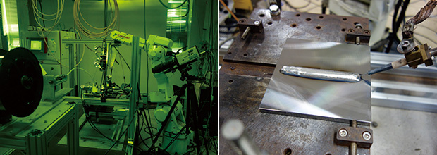 画像：半導体レーザとホットワイヤを組み合わせた溶接技術の研究