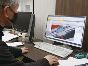 画像：得意先の要望に応えるための一貫生産体制の強化と効率化を推進